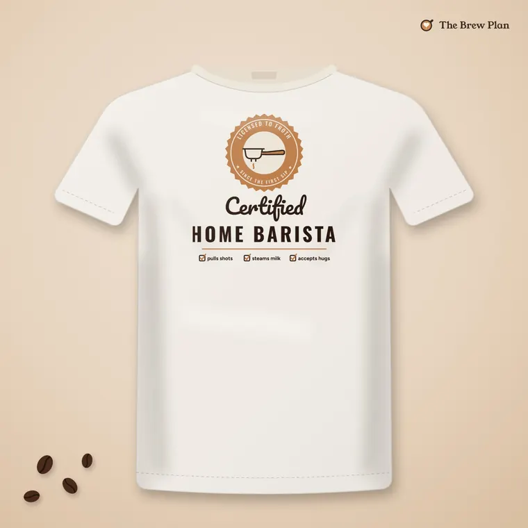Certified Home Barista tee in natural