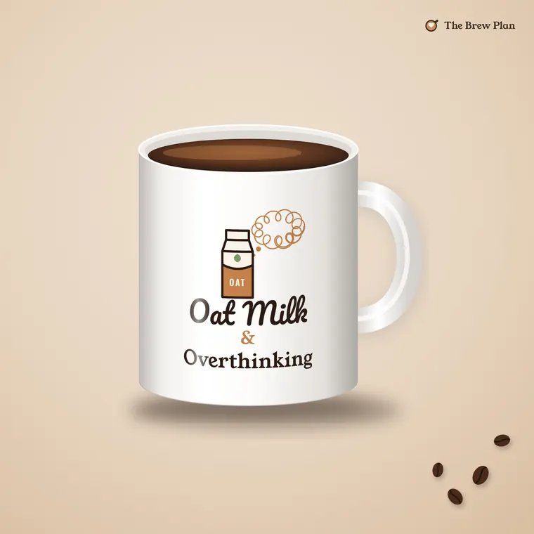 Oat Milk & Overthinking coffee mug