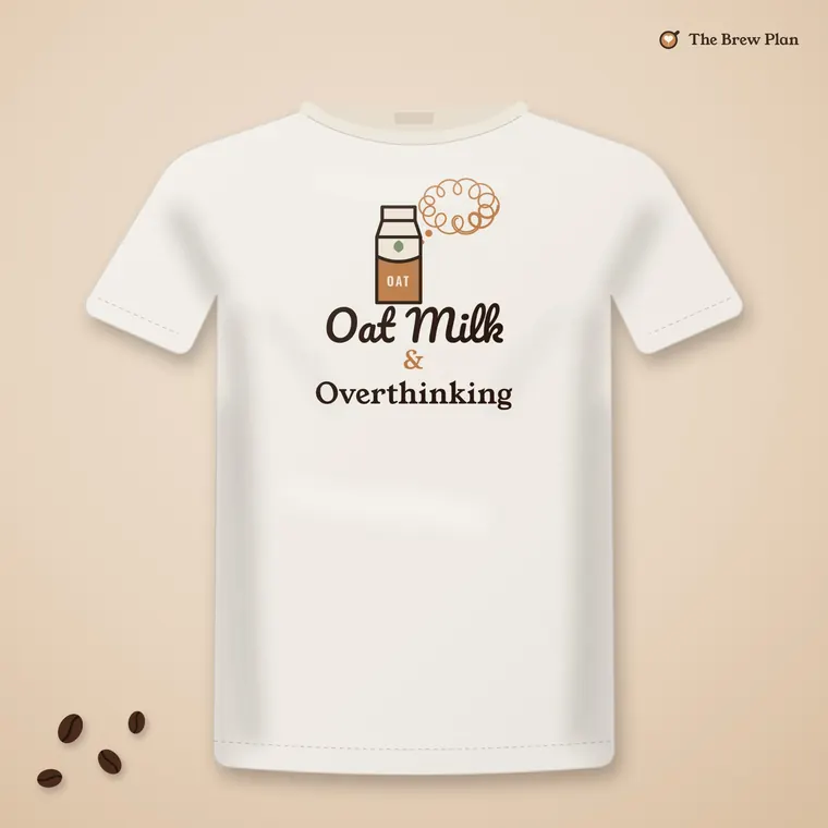 Oat Milk & Overthinking tee in natural